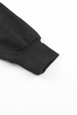 Black Mardi Gras Sequin Fleur De Lis Open Back Sweatshirt