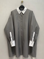 Fashion Women'S Shirt Lapel Loose Fit Single Braested Long Sleeve Contrast Color Blouse Female Tide Autumn 2025 New 7AB4804