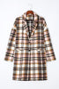 Fiery Red Plaid Button Up Lapel Jacket