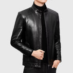 Men Leather Suit Jacket Men Slim Fit Blazer Coat Men Fashion Leather Jacket Streetwear Casual Blazer Jackets Male Outerwear Mens
