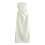 2024 off Shoulder Black White Long Dress Women Bodycon Beige Midi Dress Woman Summer Backless Sexy Party Dresses