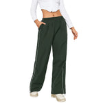 Y2K Baggy Cargo Pants for Women Drawstring Elastic Low Waist Parachute Pants Sweatpants Loose Hippie Pants Trousers