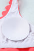 Pink Scalloped Criss Cross High Waist Bikini
