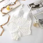 Sexy Lace Women Underwear Set Seamless Wire Free Bra Sets Hollow Out Bra and Panty Sets for Women Embroidery Intimates Lingerie