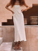 Fashion Women'S Knit Mini Dress Ruffled Autumn High Waist Elegant Slim Party Dress Patchwork Knitwear Sweater Female Dress