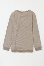 Gray Valentine Sequin XOXO Corded Crew Neck Sweatshirt