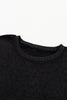 Gray Valentine Sequin XOXO Corded Crew Neck Sweatshirt