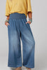 Smocked Wide Leg Jeans