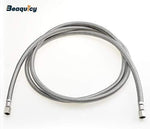 Ice Maker Water Connector Line - 6 FT (72-Inch) Stainless Steel Braided Hoses with 1/4-In Compression X 1/4-In Compression
