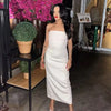 2024 off Shoulder Black White Long Dress Women Bodycon Beige Midi Dress Woman Summer Backless Sexy Party Dresses