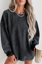 Gray Valentine Sequin XOXO Corded Crew Neck Sweatshirt