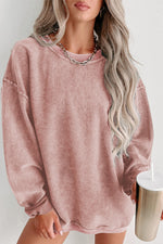 Gray Valentine Sequin XOXO Corded Crew Neck Sweatshirt