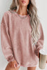 Gray Valentine Sequin XOXO Corded Crew Neck Sweatshirt