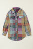 Multicolor Brushed Checked Western Buttoned Jacket