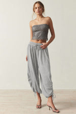 Drawstring Ruched Pants