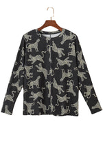 Red Sequined Heart Printed Sleeves Valentine Fashion Top