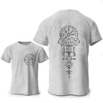 Viking Rune Compass Graphic Male T-shirt