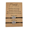 Heart-shaped Sunflower Wax Line Hand-woven Couple Friendship Card Bracelet