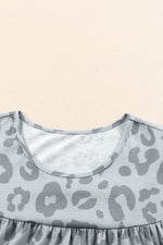 Pink Leopard Long Sleeve Satin Tie Shorts Two Piece Set