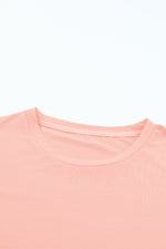 Gray Casual Plain Crew Neck Tee