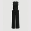 Mia Muse Women'S Jumpsuits & Playsuits All Seasons Korean Solid Color Sleeveless Round-Neck Casual One Pieces Outfits Bodysuits