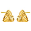 Stainless Steel Texture Geometric Stud Earrings for Women Smooth Metal Gold Plated Twist Knot Earring Statement Vintage Jewelry