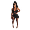 European and American Women'S Y2K Milk Silk Solid Color Short Skirt Sexy Sleeveless Hollow Out Dress