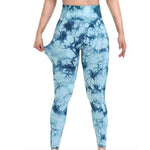 Women'S Tie-Dye Seamless Peach Butt High Waist Butt Pants Stretch Fitness Yoga Pants