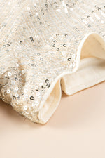 Light Pink Plus Size Sequin Short Sleeve T-shirt Dress