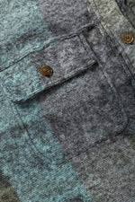 Multicolor Brushed Checked Western Buttoned Jacket