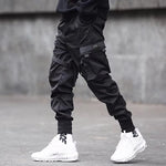 2024 Hip Hop Cargo Pants Pockets Men Streetwear Harajuku Joggers Pants Hiphop Swag Ribbion Harem Pants Fashion Casual Trousers
