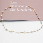 Beads Women'S Neck Chain Kpop Pearl Lace Gold Color Goth Choker Jewelry on the Pendant 2024 Collar for Girl