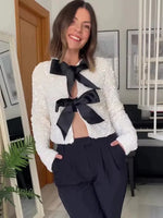 European and American Crew Neck Lace-Up Short Sexy Nightclub Sequined Long-Sleeved Jacket Winter Clothes Women