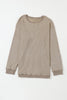 Gray Valentine Sequin XOXO Corded Crew Neck Sweatshirt