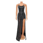 Rhinestone Sling Party Dress Women