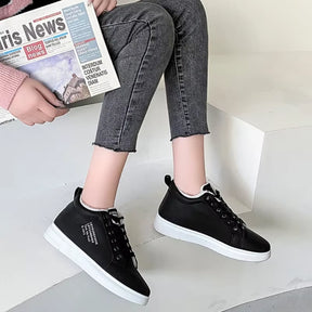 New Women'S Pu Leather Snow Boots Female Boots Cotton Shoes Winter Velvet Upper Soled Warm Snow Woman Cotton Casual Boots