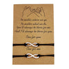 Heart-shaped Sunflower Wax Line Hand-woven Couple Friendship Card Bracelet