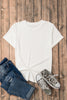 Gray Casual Plain Crew Neck Tee