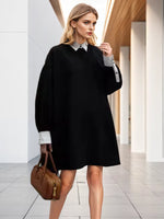 Fashion Women'S Shirt Lapel Loose Fit Single Braested Long Sleeve Contrast Color Blouse Female Tide Autumn 2025 New 7AB4804