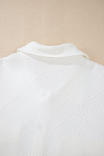 Beige Plus Size Textured Flap Pockets Jacket