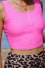 Leopard Square Neck Sleeveless Fashion Print Tankini Set