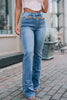 Pearl Trim High Waist Bootcut Jeans