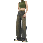 Women's High-waisted Straight Baggy Jeans