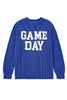 Bluing Corded GAME DAY Graphic Long Sleeve Crewneck Top