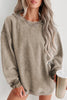 Gray Valentine Sequin XOXO Corded Crew Neck Sweatshirt