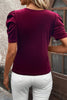 Scoop Neck Puff Sleeve T-Shirt