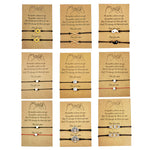 Heart-shaped Sunflower Wax Line Hand-woven Couple Friendship Card Bracelet