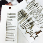 24Pcs Silver Y2K Hair Clips for Women Elegant Metal Duckbill Clip Gilrs Hairpins Side Bangs Barrettes Girls Hair Accessories
