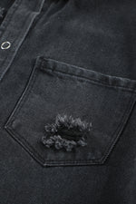 Black Ripped Denim Jacket