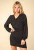 VERY J Ruched Detail Bodycon Mini Dress